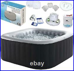 MSpa Self Inflatable Hot Tub 4-6 Persons Jacuzzi Bubble Spa Square Accessories
