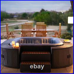 MSpa Tekapo 6 Person Inflatable Squared Hot Tub with Air Jets Massage System