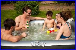Mspa Inflatable Hot Tub 4-Person Outdoor Jets Portable Heated Bubble Massage Spa