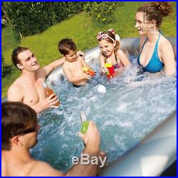 Mspa Inflatable Hot Tub 4-Person Outdoor Jets Portable Heated Bubble Massage Spa