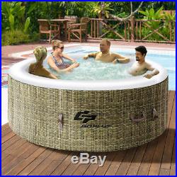 New Portable Inflatable 4 Person Hot Tub Outdoor Jacuzzi Jets Bubble Massage Spa