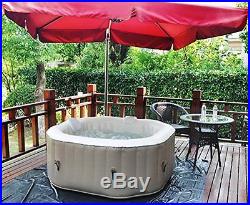 Octagon Outdoor Spa Hot Tub Garden 4-Person Plug and Play Portable Inflatable