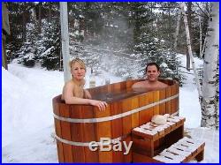 Ofuro Japanese soaking hot tub 2 person wooden tub