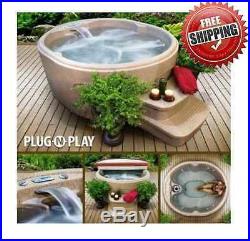 Outdoor Hot Tub Spa 4 Person 12-Jets Lights Patio Deck Heated Massage Bubble New