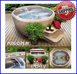 Outdoor Hot Tub Spa 4 Person Jacuzzi Lights Patio 12-Jets Deck Heated Massage