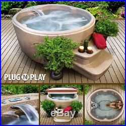Outdoor Spa Hot Tub Patio Deck 4 Person Backyard Heated Massage Jets Garden 110
