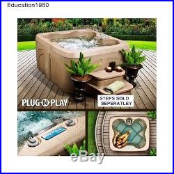 Outdoor Spa Hot Tub Patio Jacuzzi 12-Jets Deck 4 Person Waterfall Energy Cover