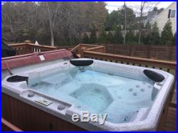 Outdoor hot tub, Hydro Spa 79X77X32, works fine, steps and cover included