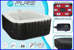 PURE Inflatable Hot Tub Jacuzzi Airjet Massage Spa Complete Set 4 Person