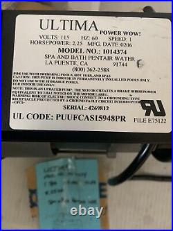 Pentair 1014374 2.25 HP Power Wow Spa Whirlpool Pump Motor 115V Free Ship USA