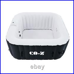 Portable 5x5 Foot Hot Tub Inflatable Spa Pool for Adults and Kids Home Spa Black