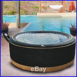 Portable Hot Tub 4 Person Jet Inflatable Bubble Spa Jacuzzi Massage Home Bath