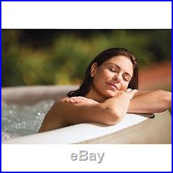 Portable Hot Tub 4-Person Round Intex PureSpa Bubble Massage 77 Sahara Tan New