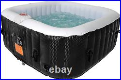 Portable Hot Tub 61X61X26 Inch Air Jet Spa 2-3 Person Inflatable Square