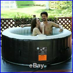 Portable Inflatable Bubble Massage Spa Hot Tub 4 Person Relaxing Outdoor