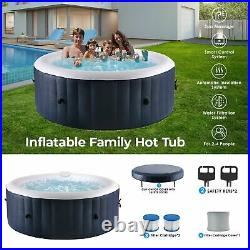 Portable Inflatable Hot Tub Portable Massage Spa Set withPump & Cover Home Holiday
