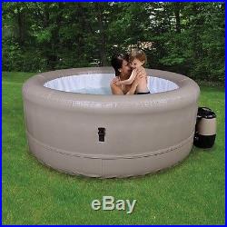 Portable Inflatable Hot Tub Spa Jacuzzi Bubbles Jets Therapy Heat Pump 4 Person