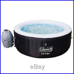 Portable Inflatable Outdoor Spa Hot Tub Black Coleman Miami 4-Person Hot Lounge