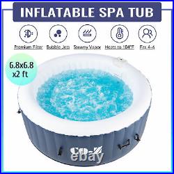 Portable Inflatable Spa Pool w 140 Jets for Steam Therapy Tub Sauna Bath & More
