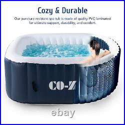 Portable Inflatable hot tub with 120 Massaging Jets for Patio Backyard and More