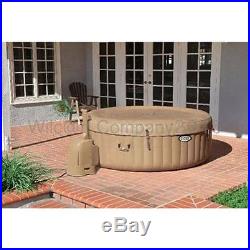 Portable Jacuzzi Spa Inflatable Hot Tub Cover Heat Pump Bench Bundle Package Set