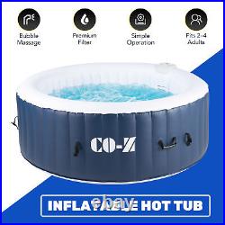 Portable Outdoor Inflatable Hot Tub w 120 Jets Ideal for Sauna Therapeutic Baths