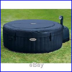 Pure Spa 4-Person Inflatable Portable Heated Bubble Jacuzzi Jets Bubble Massage