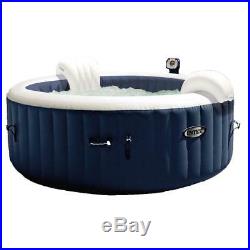Pure Spa 4-Person Inflatable Portable Heated Bubble Jacuzzi Jets Bubble Massage