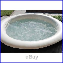 Pure Spa Jet Bubble Deluxe Portable Hot Tub Black Massages Water Jets Pool Intex