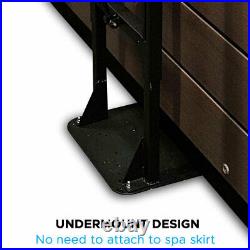 Puri Tech Cradle Undermount Cover Removal System for Hot Tubs and Spas Black