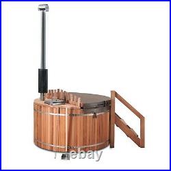 Red Cedar Hot Tub, with wood fired stove, Free Shipping. 3-4 person, WHT-WI1809