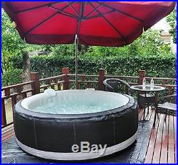 Round Outdoor Spa Hot Tub Garden 4-Person Plug and Play Portable Inflatable NEW
