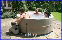Round Spa Furniture 5-Piece Set Synthetic Wood Hot Tub 72-84 Cushion Included