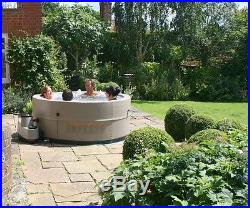 Round Spa Furniture 5-Piece Set Synthetic Wood Hot Tub 72-84 Cushion Included
