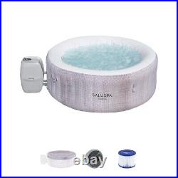 SaluSpa Cancun AirJet Inflatable Hot Tub with 120 Soothing Jets, Gray