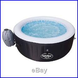 SaluSpa Miami Inflatable Portable Hot Tub 4 Person Lay-Z-Spa With Soothing Jets