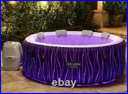 Saluspa Hollywood Airjet Inflatable Hot Tub Spa 4-6 Person LED Lights