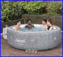 Saluspa Sicily Inflatable Airjet Hot Tub Spa, Fits up to 7 People, Gray NEW
