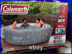 Saluspa Sicily Inflatable Airjet Hot Tub Spa, Fits up to 7 People, Gray NEW