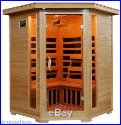 Santa Fe 3 Person Carbon Corner Heatwave Sauna Free Shipping