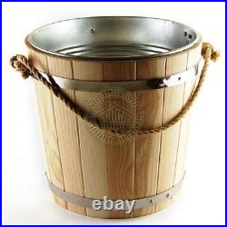 Sauna Bucket with Ladle Spoon Set Banja Wooden Bath Spa? Banya 15L