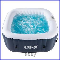 Secondhand 5x5ft Inflatable hot tub w Heater & 120 Massaging Jets for Patio