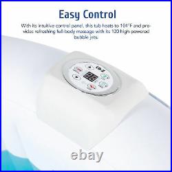 Secondhand 6.8x6.8ft Inflatable hot tubw Heater&140 Massaging Jets for Backyard