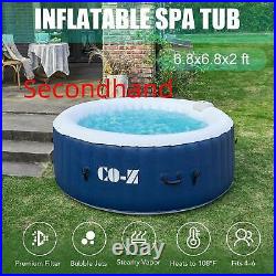 Secondhand CO-Z 6.8ft Inflatable Spa Tub Portable Jacuzzi with 140 Jets withPump