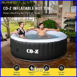 Secondhand Hot Tub with Bubble Jets Auto Pump 4 Person 6' Inflatable Hot Tub Teal