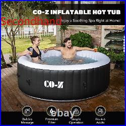 Secondhand Portable Hot Tub Bubble Jets Auto Pump 6 Person 7' Inflatable HotTub