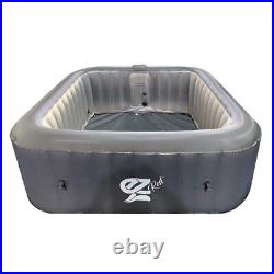 SereneLife 6-Seat Square Inflatable Pool Portable Hot Tub Spa with Remote Control