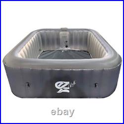 SereneLife 6-Seat Square Inflatable Pool Portable Hot Tub Spa with Remote Control