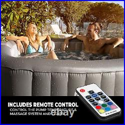 SereneLife Outdoor 4 Person Inflatable Square Hot Tub with Bubble Jets (Used)