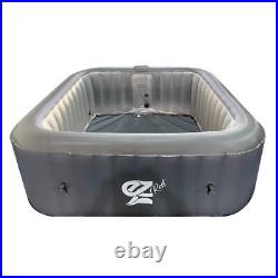 SereneLife SLSPA6SQA Outdoor Portable Hot Tub 73'' x 73'' x 25'' 6 Person